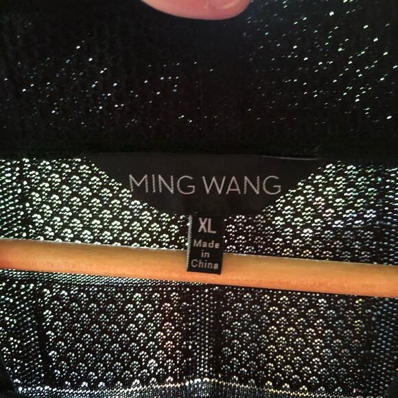 Ming Wang Sweater Sz XL Knit Cardigan Jacket 3/4 Sleeve Career Casual Workwear - Picture 5 of 10